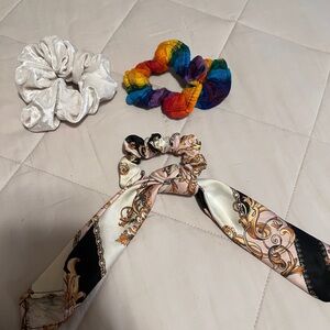 Elegant Multicolor Scrunchie Set